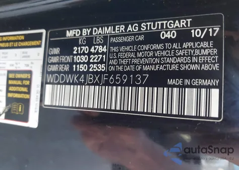 2018 Mercedes-Benz C 300 из США, поврежденный, VIN WDDWK4JBXJF659137